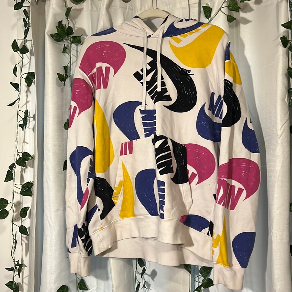 White/Multicolor Nike Hoodie